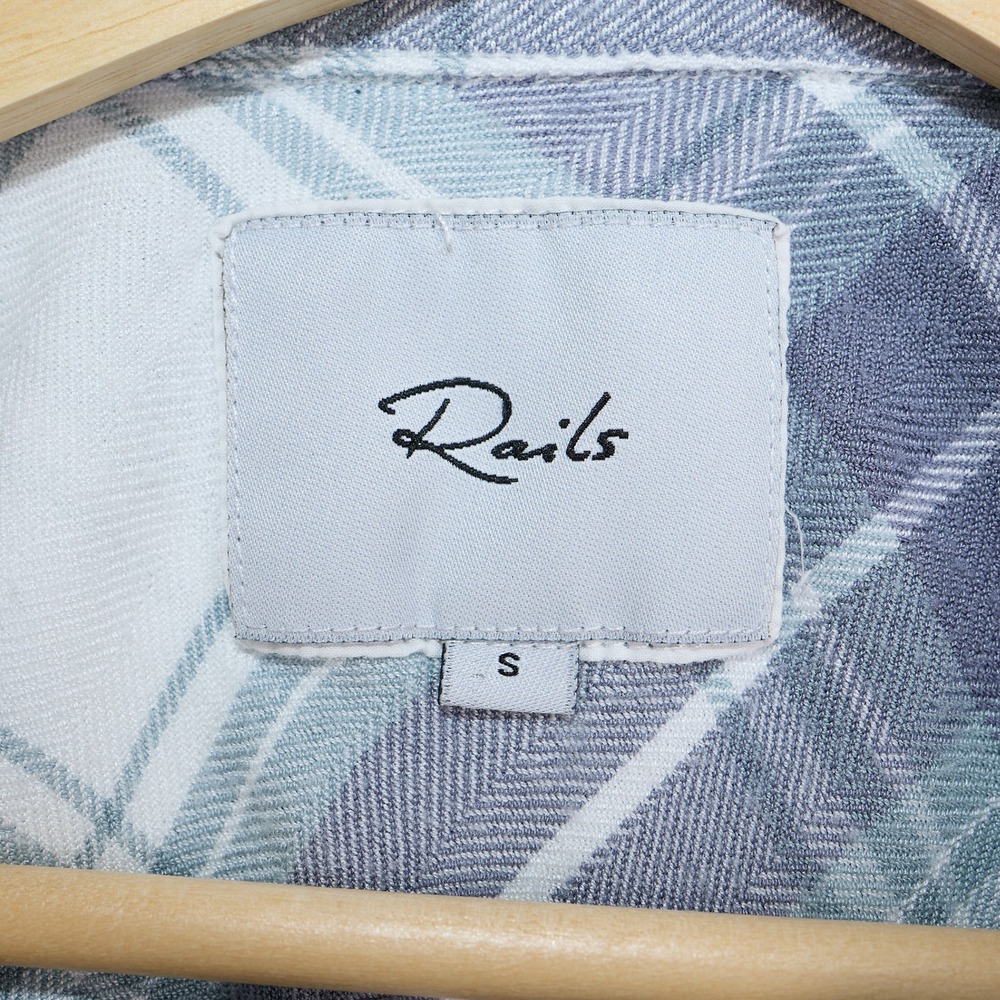 Rails Cooper Ocean Mist Plaid Button Up Shirt Blue Green Small‎ INT-100-507-203 - Picture 4 of 10
